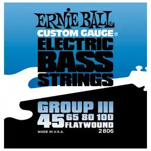 Ernie Ball 2806 Jeu de cordes basse filée plat Group III (45-100) Commander Vite