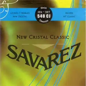 Savarez 540 CJ - Jeu de cordes classiques New Cristal Classic (bleu tirant fort) Offre Spéciale