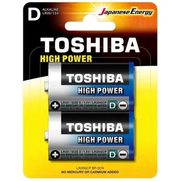 ToshibaPile LR20 (Lot de 2) Prix Bas