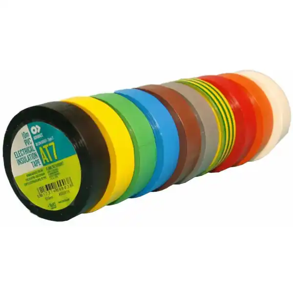 AdvanceRuban adhésif PVC Isolation Électrique AT7 - (10x10 mètres multicolore) Prix Choc