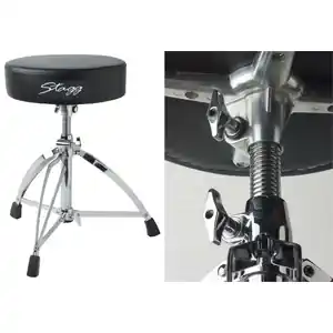 DISCONTINUE Stagg DT-220R - Siège batteur professionnel à siège rond Paiement Sécurisé