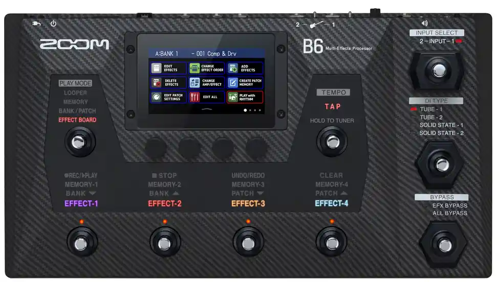 Populaire Zoom B6 - Pédalier multieffet pour basse