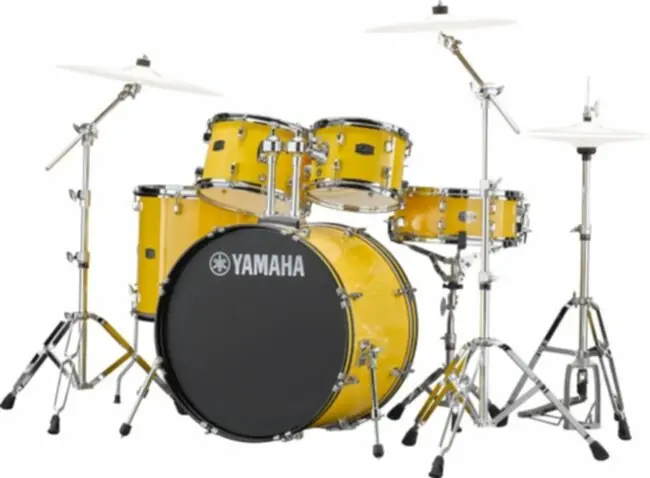 YAMAHA RYDEEN FUSION 20‘‘/5Fûts YELLOW YELLOW + HARDWARE Commander Vite