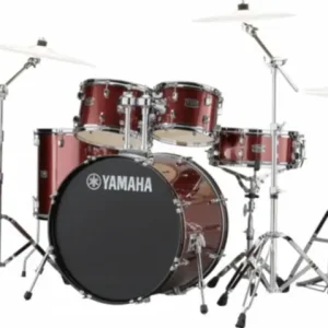 YAMAHA RYDEEN ROCK 22‘‘/5Fûts BURGUNDY GLITTER + HARDWARE Usine Directe