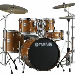 YAMAHA STAGE CUSTOM ROCK 22‘‘/5Fûts HONEY AMBER SANS ACCESSOIRES Paiement Sécurisé