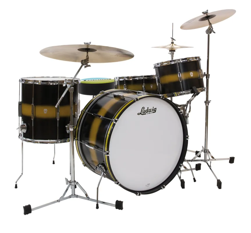 Ludwig CLUB DATE JAZETTE 22‘‘/3Fûts NOIR/OR Populaire