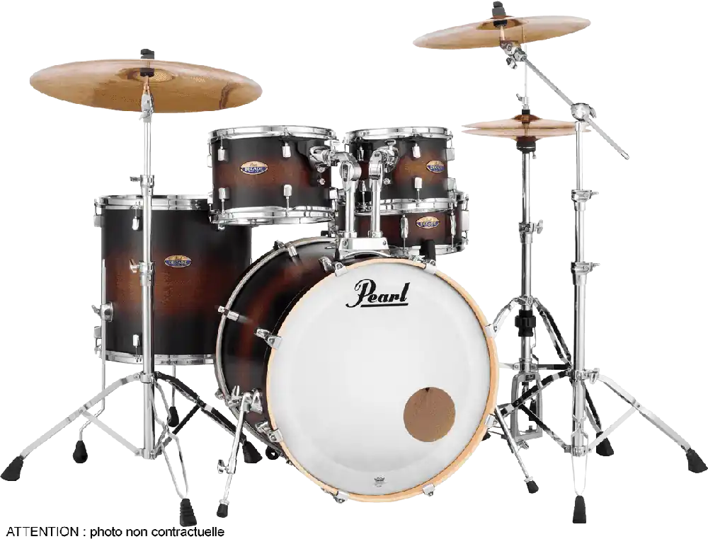 Pearl Drums DECADE MAPLE Fusion 20‘‘ 5 fûts - Satin Brown Burst Haute Qualité