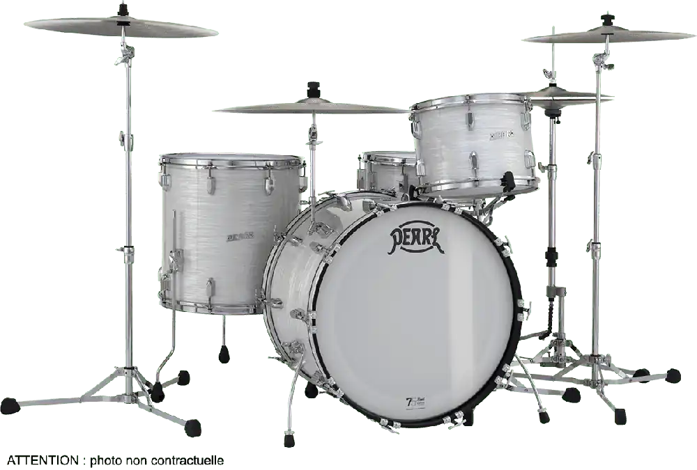 Offre Limitée Pearl Drums President Phenolic 20‘‘ 3 Fûts - Pearl White Oyster