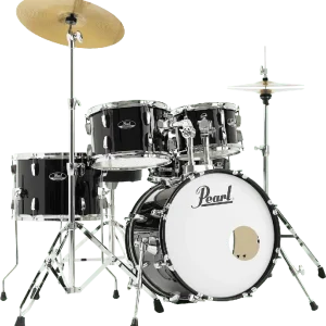 Pearl Drums Roadshow Jazz 18‘‘ - 5 fûts - Jet Black / pack Sabian Solar 2 cymbales Achat Immédiat