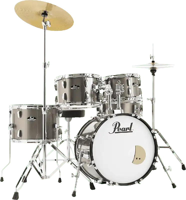 Jusqu'à Épuisement Des Stocks Pearl Drums Roadshow Jazz 18‘‘ - 5 fûts - Bronze Metallic / pack Sabian Solar 2 cymbales