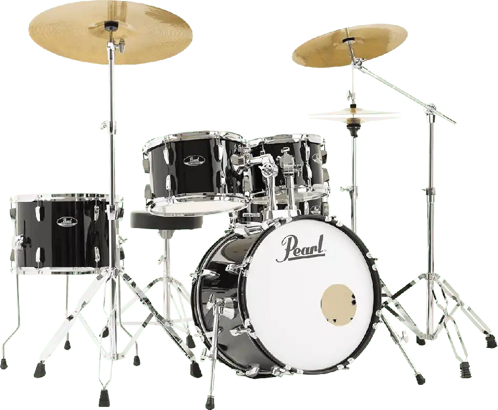 Pearl Drums Roadshow Jazz 18‘‘ - 5 fûts - Jet Black / Pack Sabian Solar 3 cymbales Haute Qualité
