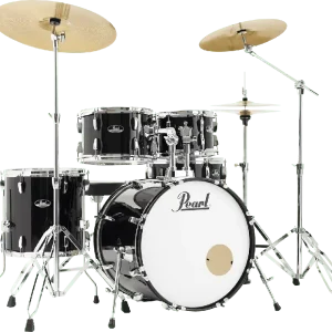 Acheter Direct Pearl Drums Roadshow Fusion 20‘‘ - 5 fûts - Jet Black B-50 / Pack Sabian Solar 3 cymbales