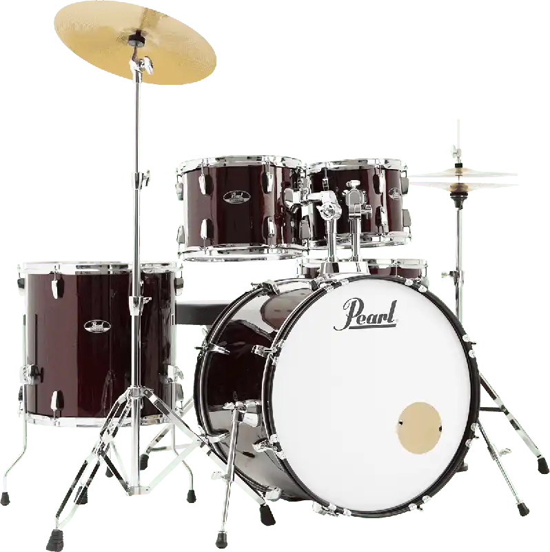 Achat Immédiat Pearl Drums Roadshow Rock 22‘‘ - 5 fûts - Red Wine / pack Sabian Solar 2 cymbales