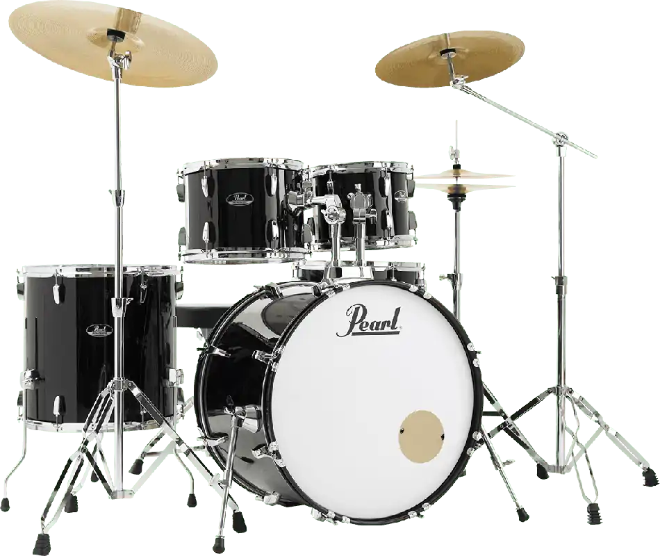 Pearl Drums Roadshow Rock 22‘‘ - 5 fûts - Jet Black / Pack Sabian Solar 3 cymbales Pas Cher