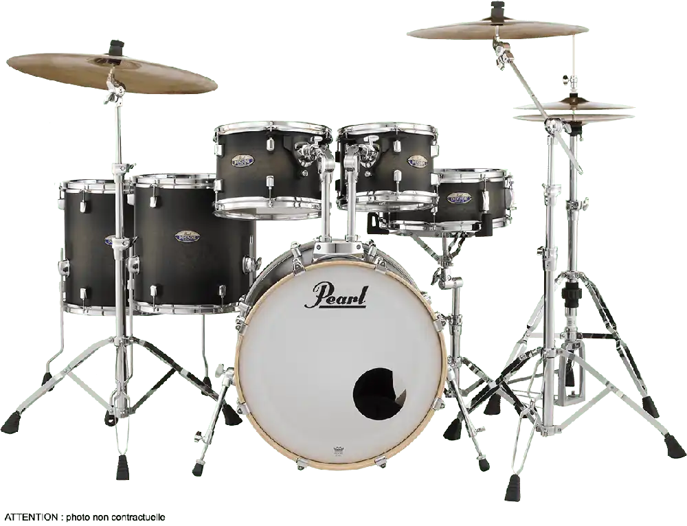 Livraison Express Pearl Drums Batterie Decade Hyper Rock 22" 6 fûts Satin Black Burst