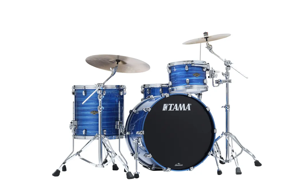 Tama STARCLASSIC WALNUT/BIRCH 22‘‘/3PCS LACQUER OCEAN BLUE RIPPLE Dernière Chance