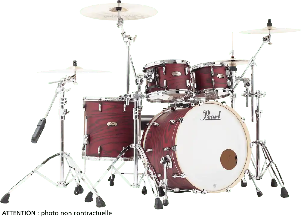 Bon Plan Pearl Drums Batterie Session Studio Select Rock 22" 4 fûts Scarlet Ash