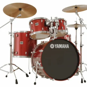 YAMAHA STAGE CUSTOM FUSION 20‘‘/5Fûts CRANBERRY RED + HW680 Prix Promo