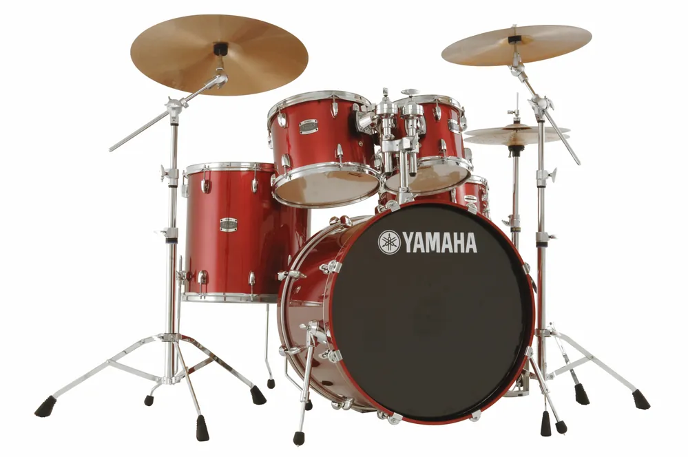 YAMAHA STAGE CUSTOM FUSION 20‘‘/5Fûts CRANBERRY RED + HW680 Prix Promo