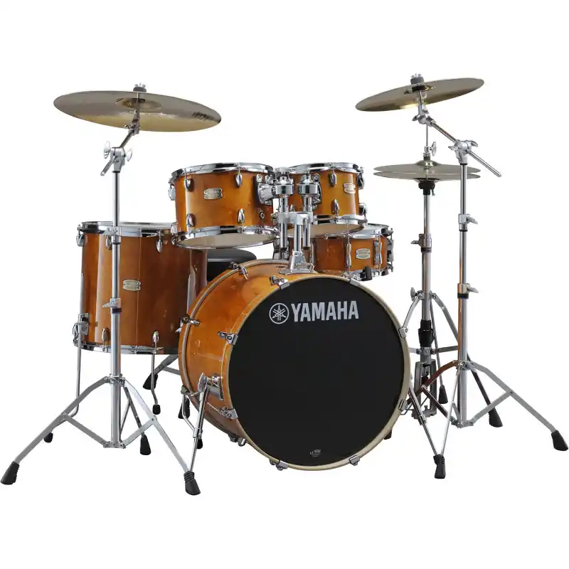 YAMAHA STAGE CUSTOM ROCK 22‘‘/5Fûts HONEY AMBER + HW680W Offre Du Jour
