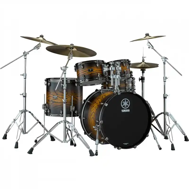 YAMAHA LIVE CUSTOM HYBRID OAK ROCK 22‘‘/4Fûts UZU EARTH SUNBURST Usine Directe