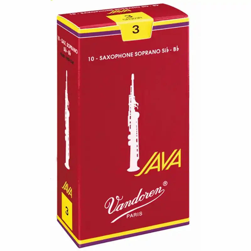Vandoren SR3025R - Java Filed Red Cut force 2.5 - anches saxophone soprano - boite de 10 Jusqu'à Épuisement Des Stocks