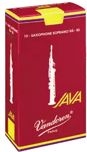 Commande En Gros Vandoren SR303R - Java Filed Red Cut force 3 - anches saxophone soprano - boite de 10