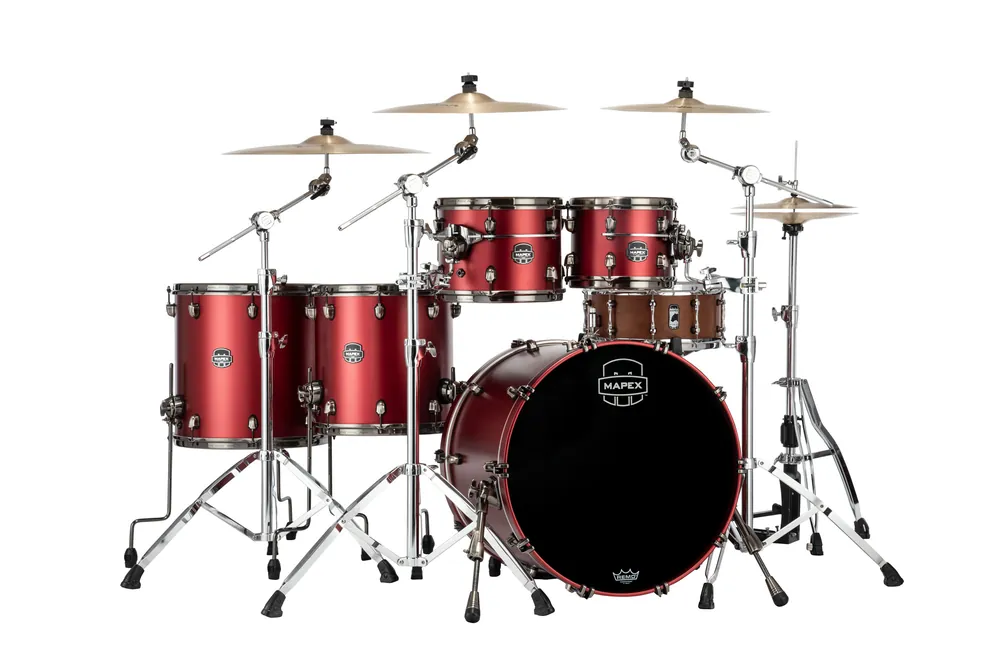 Offre Limitée Mapex SATURN V EVOLUTION STUDIO 22‘‘/5Fûts TUSCAN RED