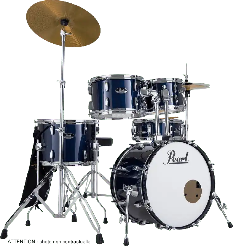 Offre Limitée Pearl Drums Roadshow Jazz 18‘‘ - 5 fûts - Royal Blue Metallic + pack Sabian Solar 2 cymbales