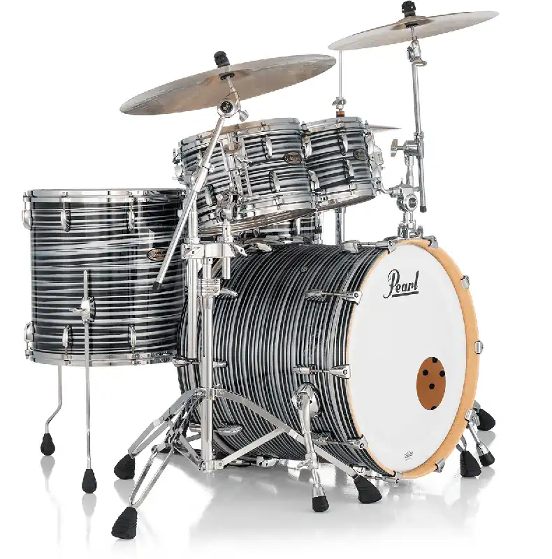 Promotion Saisonnière Pearl Drums MASTERS MAPLE GUM Rock 22‘‘ 4 fûts - Custom GyroLock-L Black Oyster Swirl