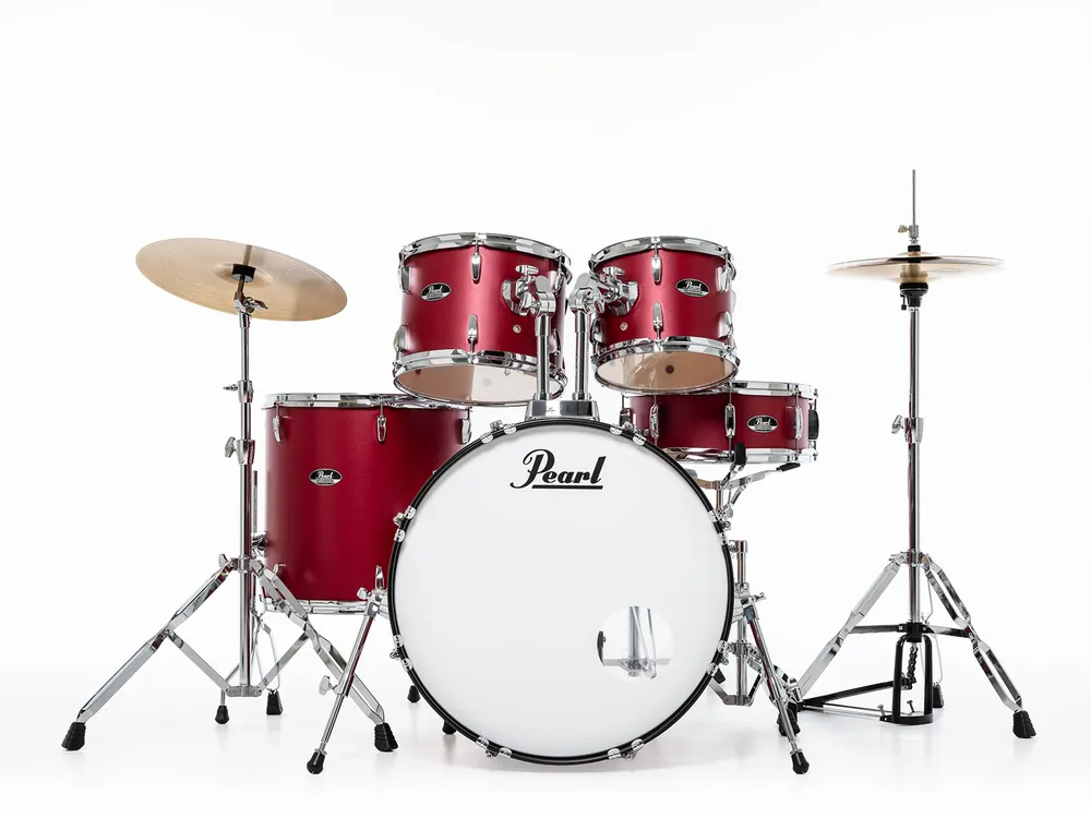 Pearl Drums Roadshow Fusion 20‘‘ 5 fûts - MATTE RED / pack Sabian Solar 2 cymbales Marque