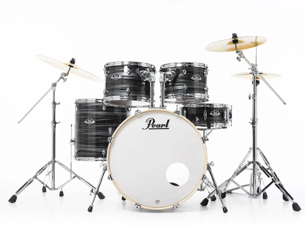 Pearl Drums Export Rock 22‘‘ - 5 fûts -Graphite Silver Twist / Pack Sabian SBR 3 cymbales Achat Immédiat
