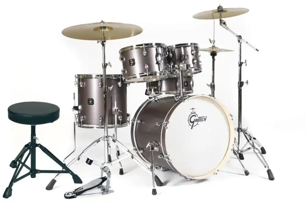 Gretsch Drums Energy 20‘‘/5pcs, 3 Cymbales Gris Argent Prix Promo