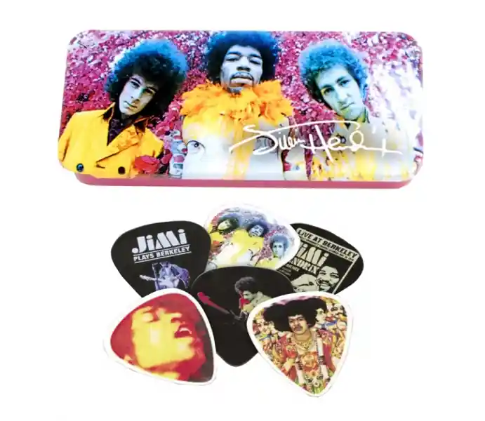 Dernière Chance DISCONTINUE Dunlop Boite 12 médiators Jimi Hendrix - Are you Expérience