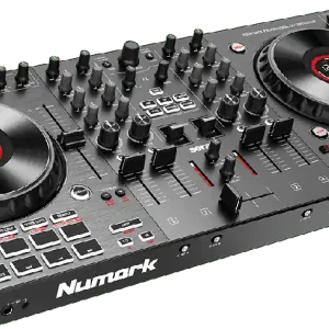 Acheter En Ligne Numark NS4FX 4 voies, 2 jogs avec écran, carte son