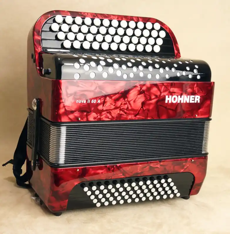 Hohner Accordéon NOVA II 60A ROUGE Seulement Aujourd'hui