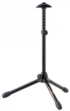 DISCONTINUE Stagg WIS-A10BK - Stand pliable pour trompette avec Support en plastique à ressort Dernière Chance