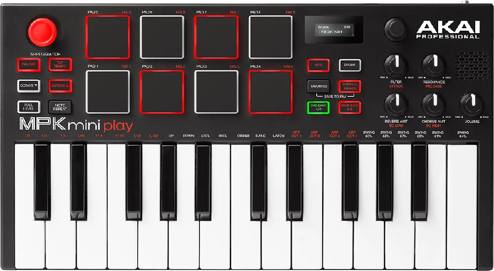 Akai Professional MPKMINIPLAY 25 mini notes 8 pads Acheter En Ligne
