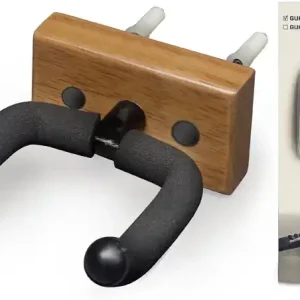 Offre Spéciale DISCONTINUE Stagg GUH-WN REC - Support mural bois pour guitare