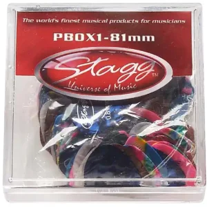 DISCONTINUE Stagg PBOX1-81 - Boite de 100 mediators celluoides 0.81 mm Soldes