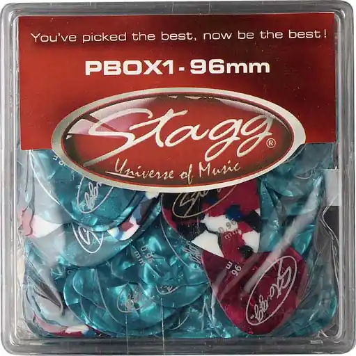 Populaire DISCONTINUE Stagg PBOX1-96 - Boite de 100 mediators celluoides 0.96 mm