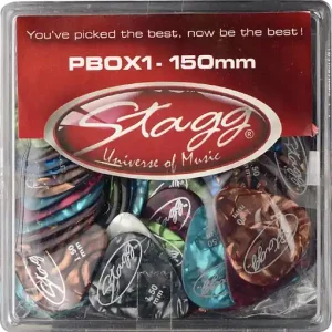 DISCONTINUE Stagg PBOX1-150 - Boite de 100 mediators celluoides 1.50 mm Offre Exclusive