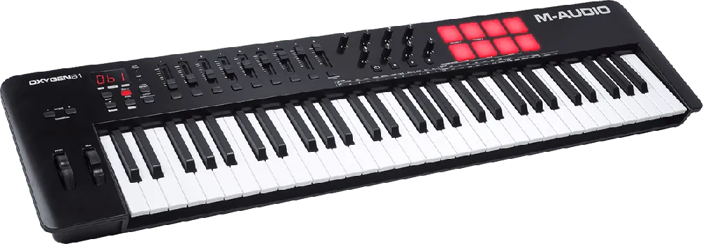 M-Audio OXYGEN61V Clavier USB-Midi 61 notes 8 pads/pots Meilleur Choix