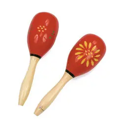 Fuzeau 7569 - Maracas en bois peint - 23 cm Populaire