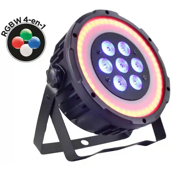 Power LightingPAR 7x10W QUAD RING Affaire À Saisir