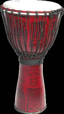 Dernière Chance Tanga FIBD95-RD Djembé fibre 9.5‘‘ rouge sarong