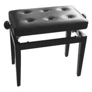 DISCONTINUE Stagg PB43 BKP SBK > Banquette de Piano Chesterfield > noir brillant Authentique