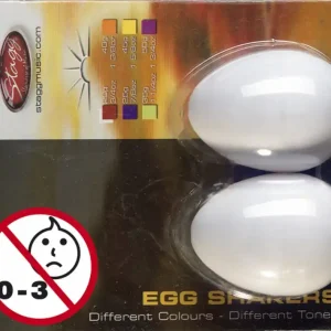 DISCONTINUE Stagg EGG-2WH - Oeufs sonores blanc 20g Dernière Chance