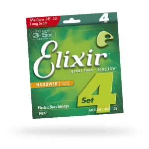 Réduction Elixir 14077 > Cordes basse medium > 45-105