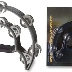 Stagg TAB-1 BK - Tambourin demi lune en plastique avec 20 cymbaletteS Vente Directe